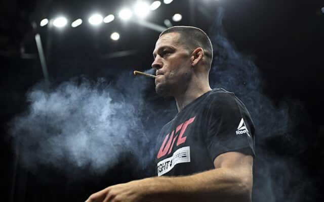 Nate Diaz smoking weed at UFC 241